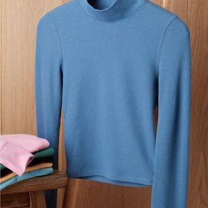 American Eagle - Long sleeve mock neck crop top